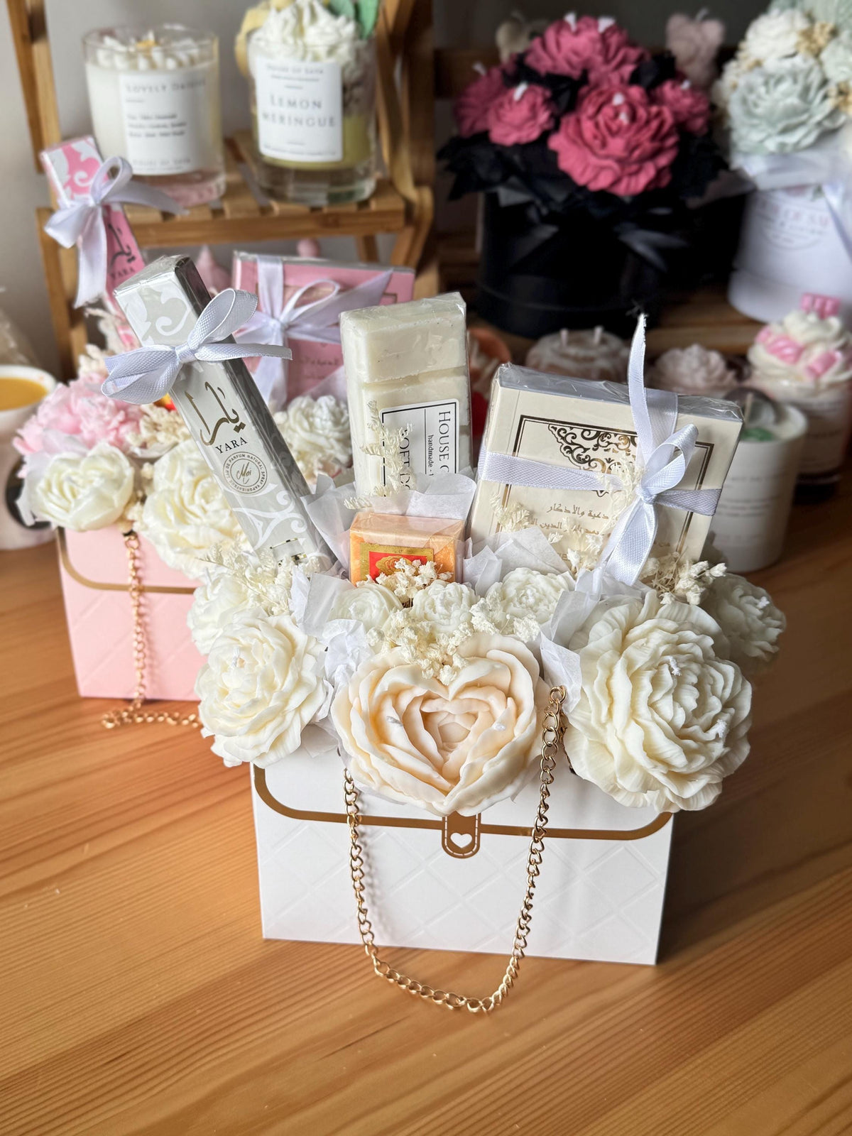 Bouquet Candle with Items