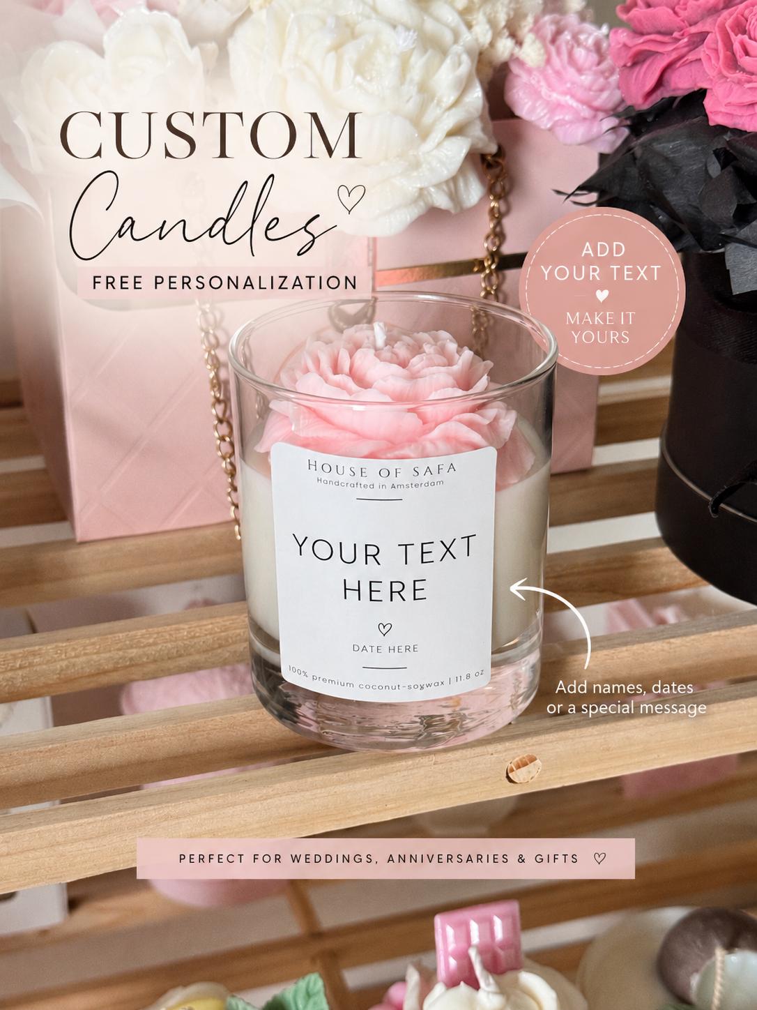 Personalized Rose Candle