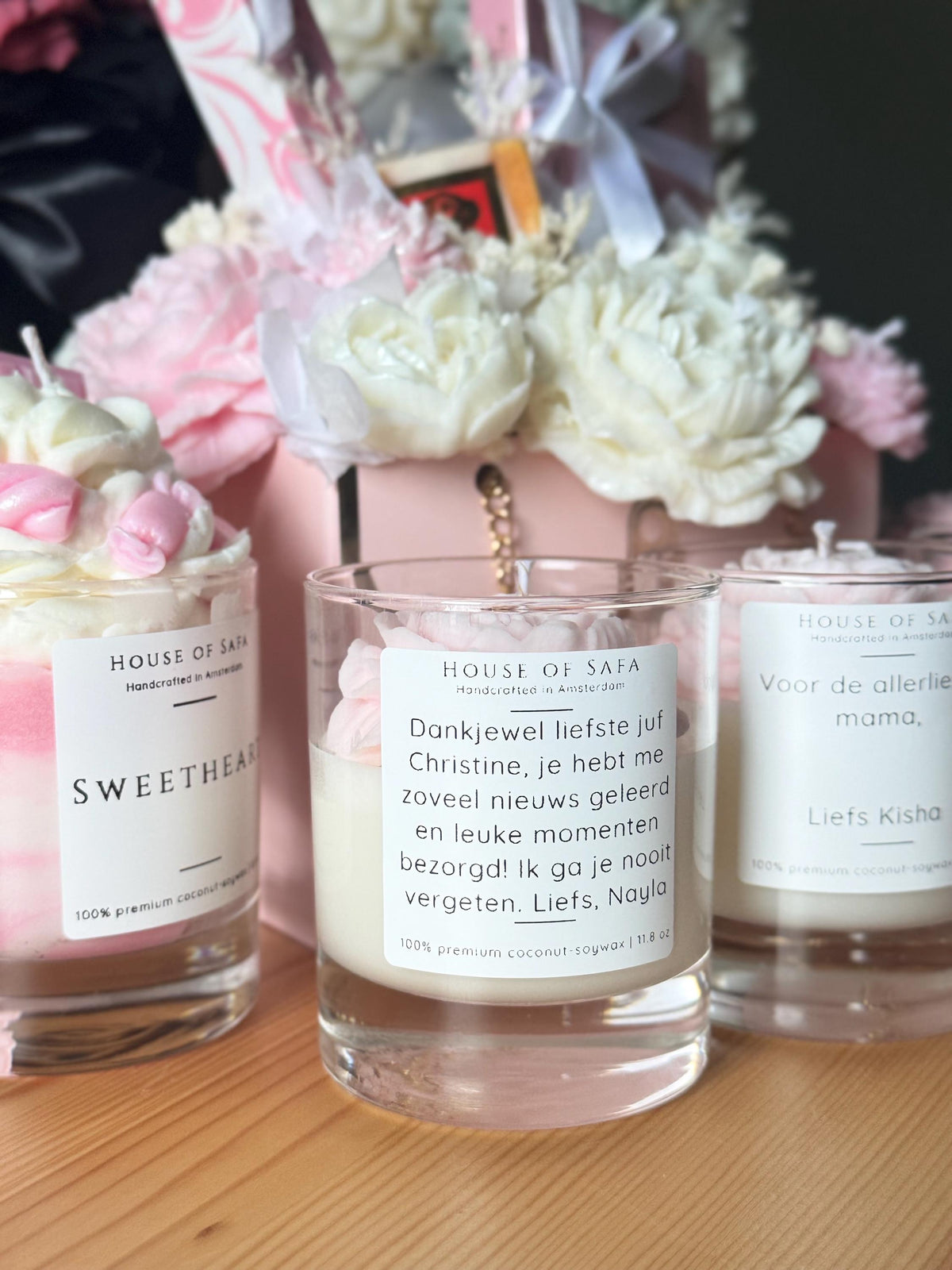 Personalized Rose Candle