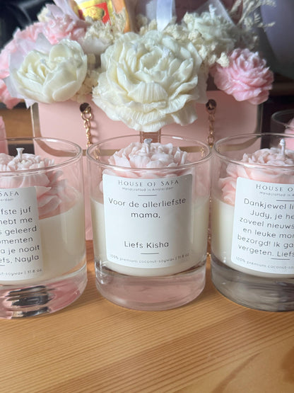 Personalized Rose Candle